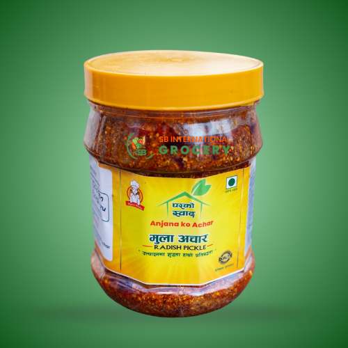Anjana ko Achar radish pickle available at SB International Grocery USA