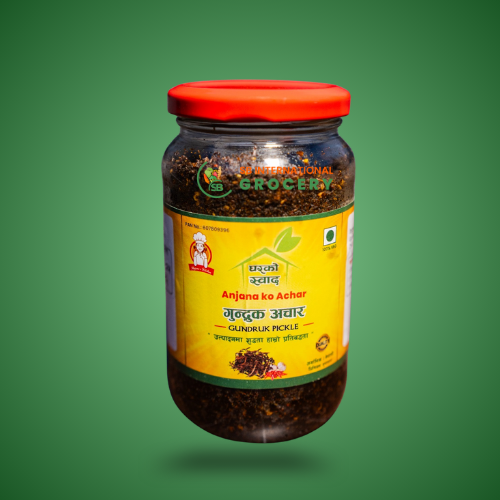 Anjana ko Achar Gundruk Achar traditional Nepali fermented leafy green pickle at SB International Grocery USA