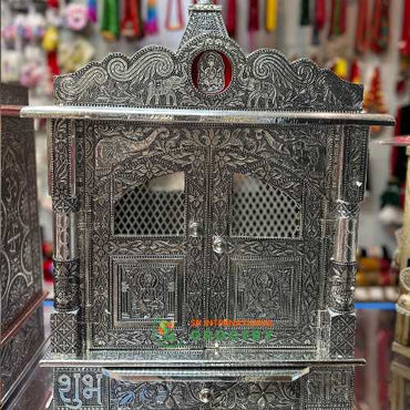 Puja Mandir - Wooden Hindu Temple Mandir with Doors