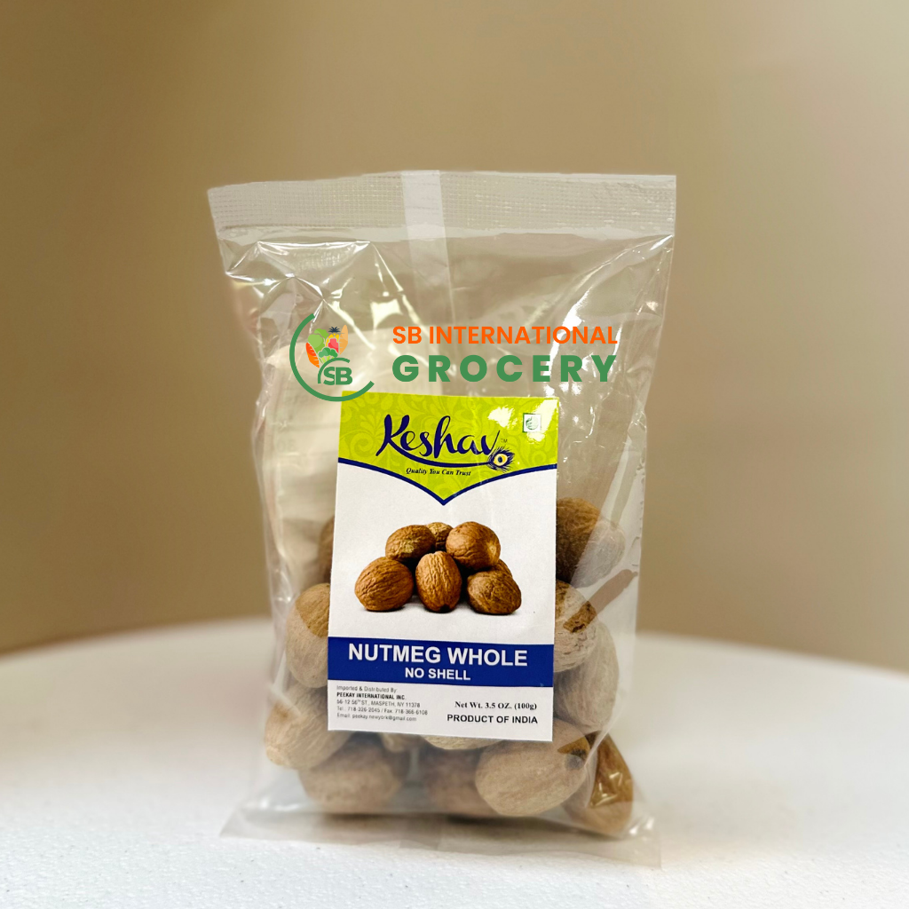 Whole nutmeg 100g pack – aromatic spice for Nepali garam masala and pooja use