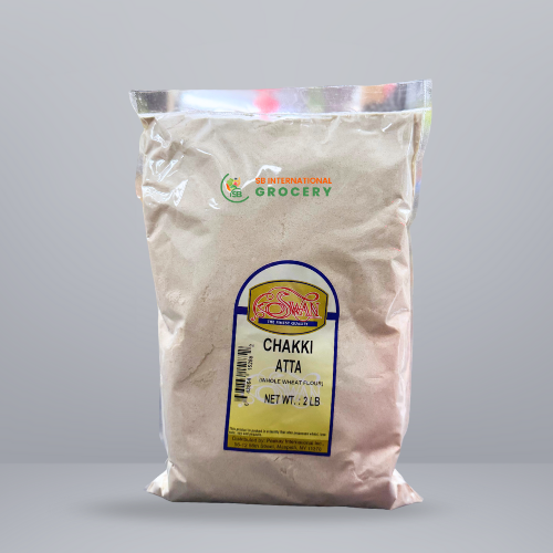 Whole wheat flour chakki atta stone ground wheat flour from SB International Grocery