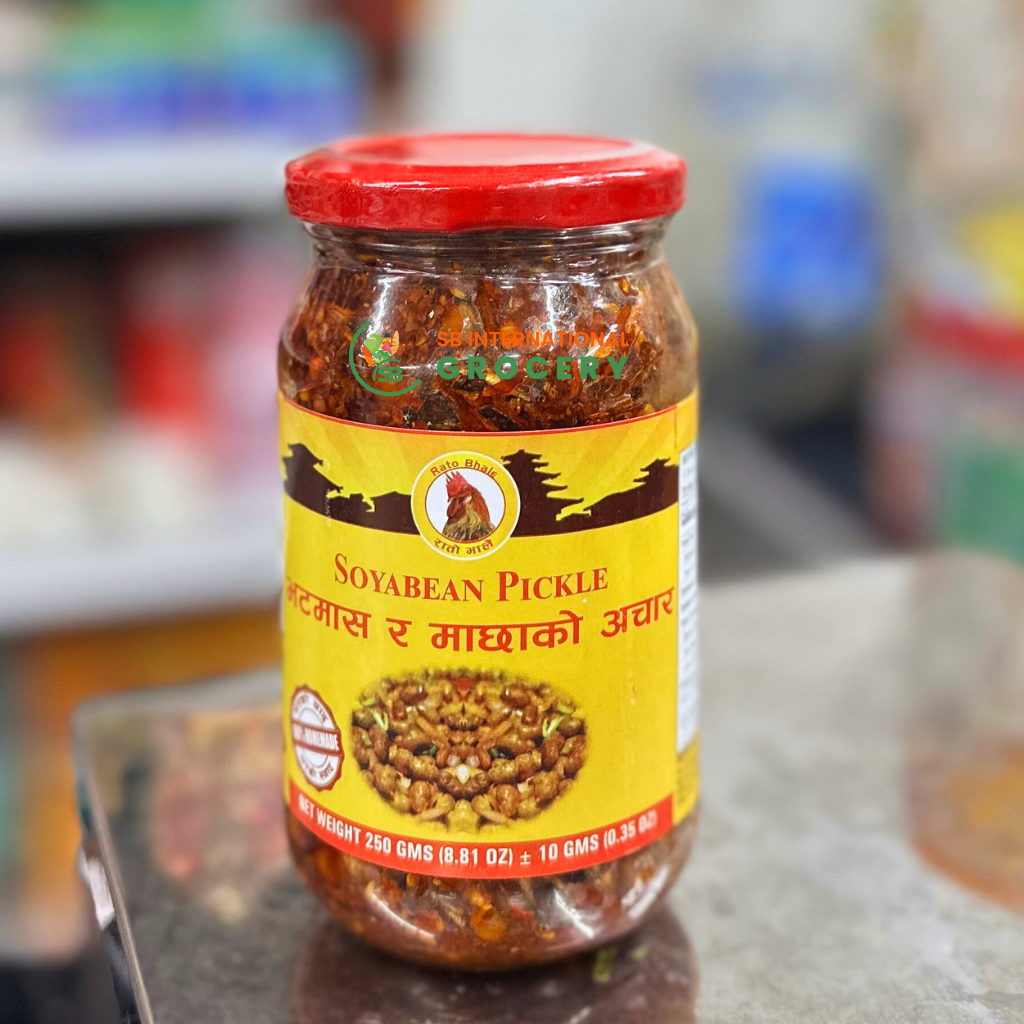 Bhatmas and Macha ko Achar – Nepali soybean and fish pickle from SB International Grocery