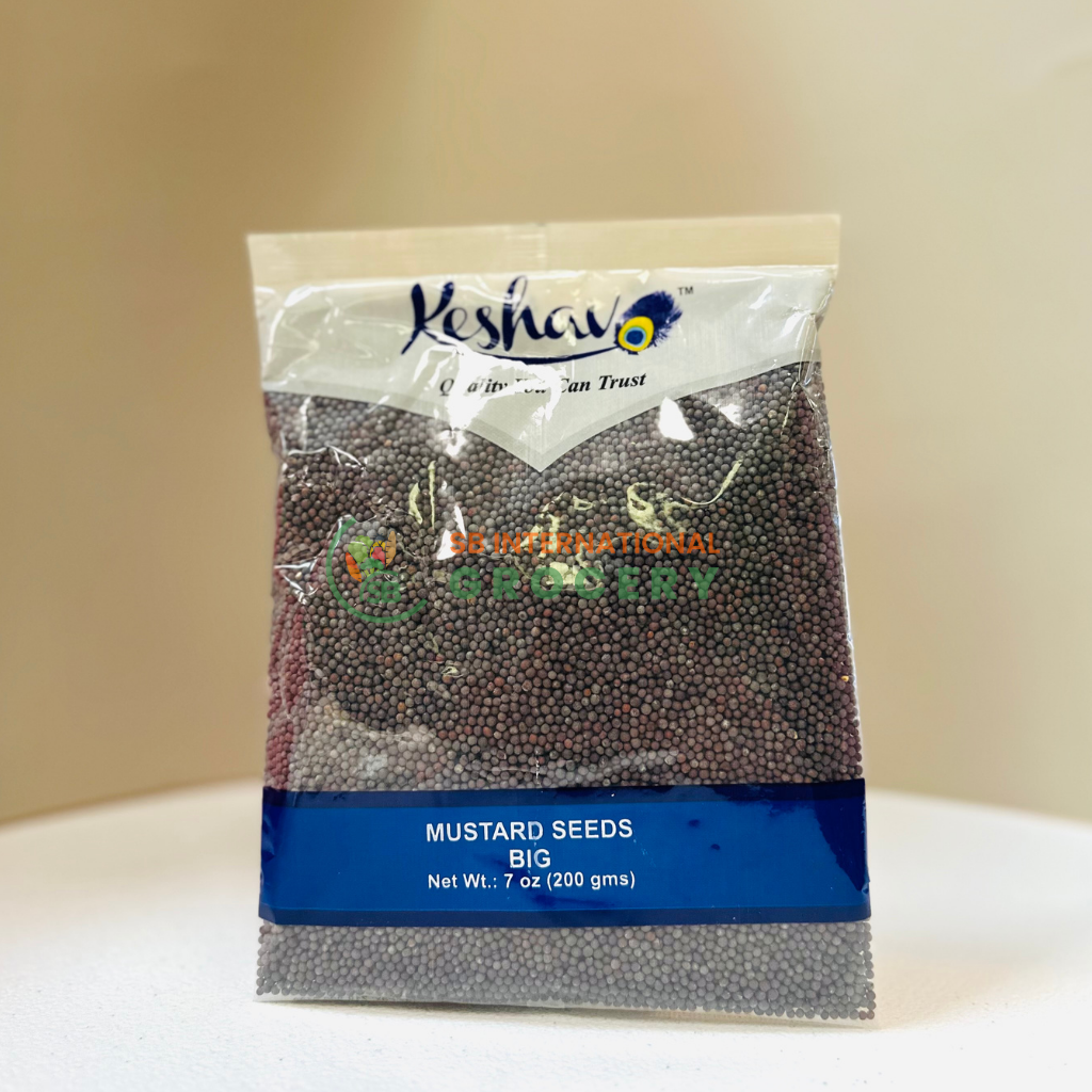 Whole mustard seeds 200g pack – essential spice for Nepali chatpate from SB International Grocery