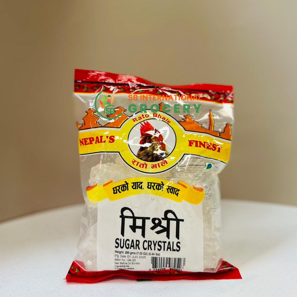 Nepali Mishri Sugar Crystals 200g – natural sweetener for pooja and sweets from SB International Grocery