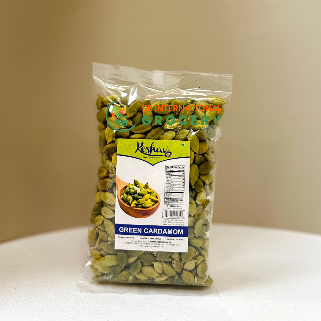 Green Cardamom (Sukumel) 100g – aromatic Nepali spice for tea and sweets from SB International Grocery USA